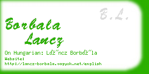 borbala lancz business card